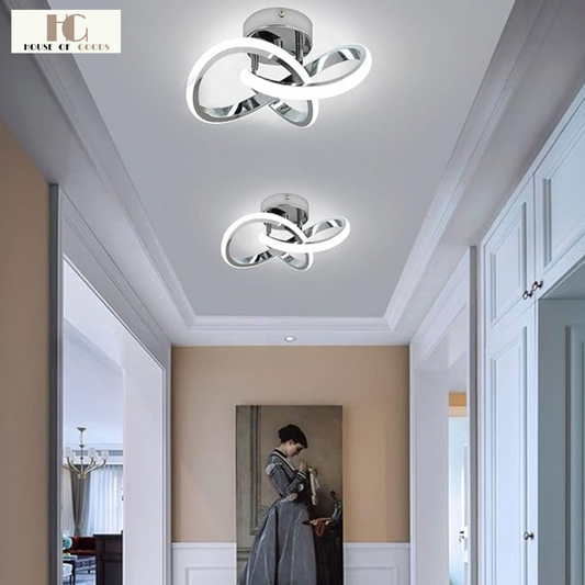 Spiral-Glow Ceiling Fixure