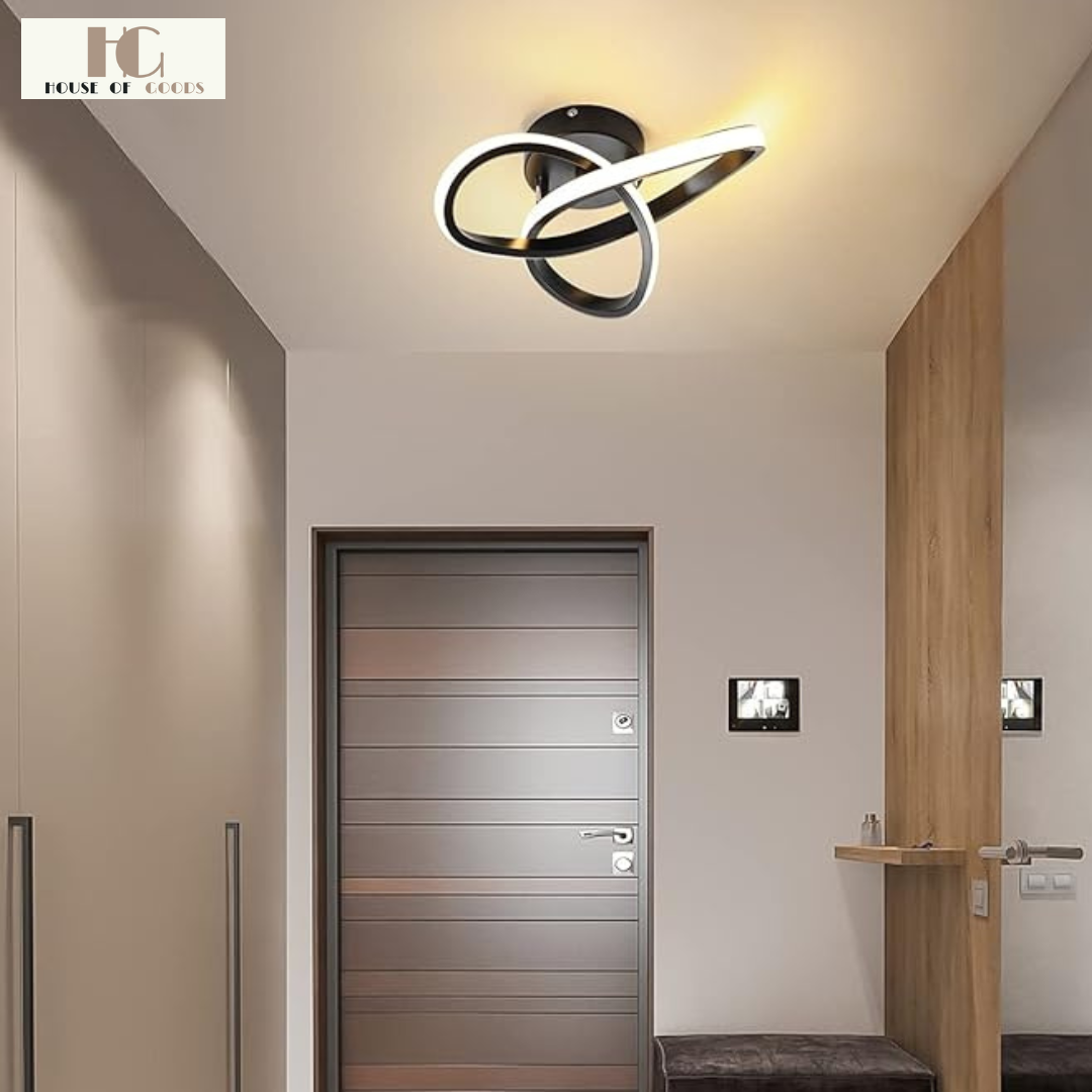 Spiral-Glow Ceiling Fixure