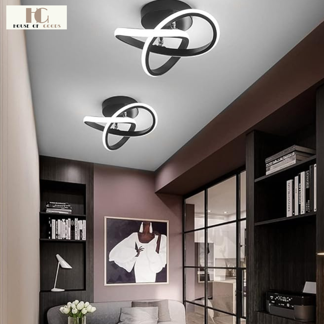 Spiral-Glow Ceiling Fixure