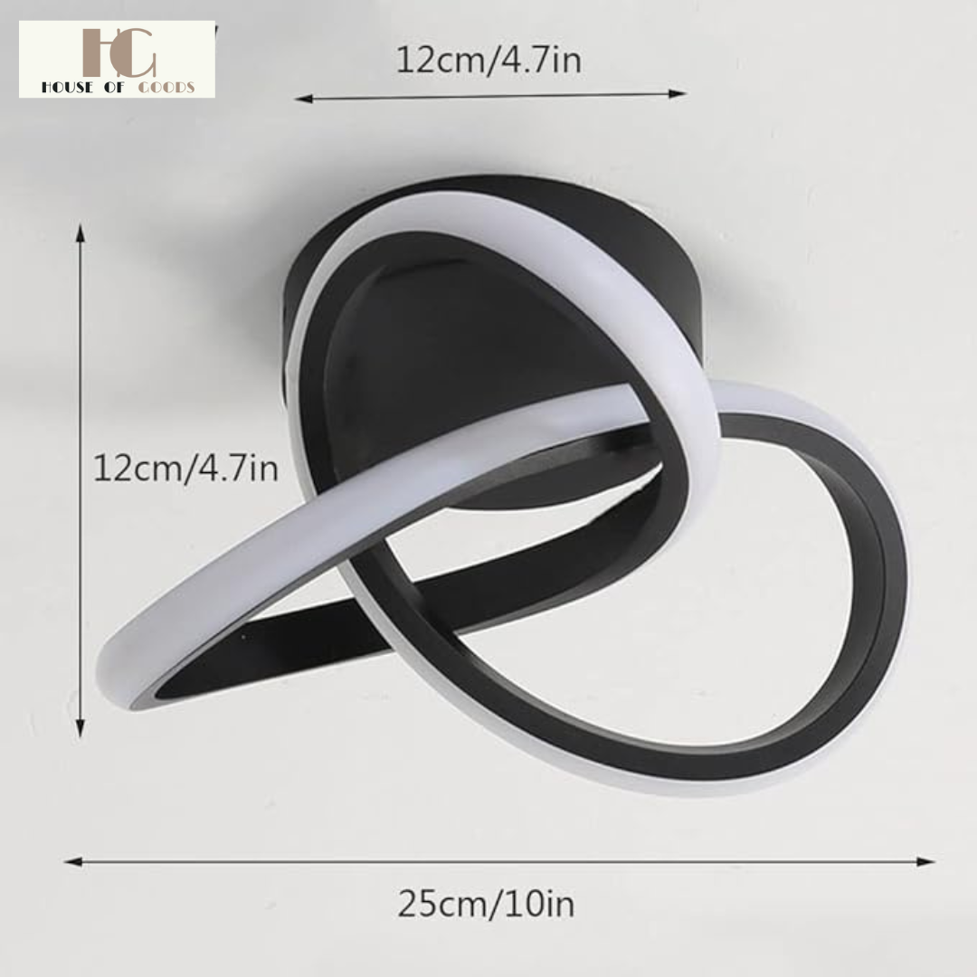 Spiral-Glow Ceiling Fixure