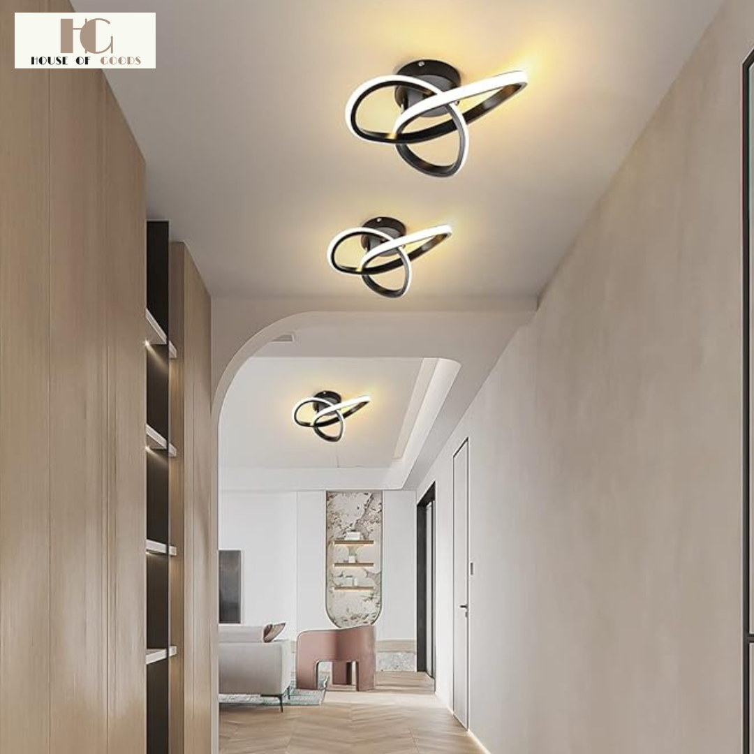 Spiral-Glow Ceiling Fixure