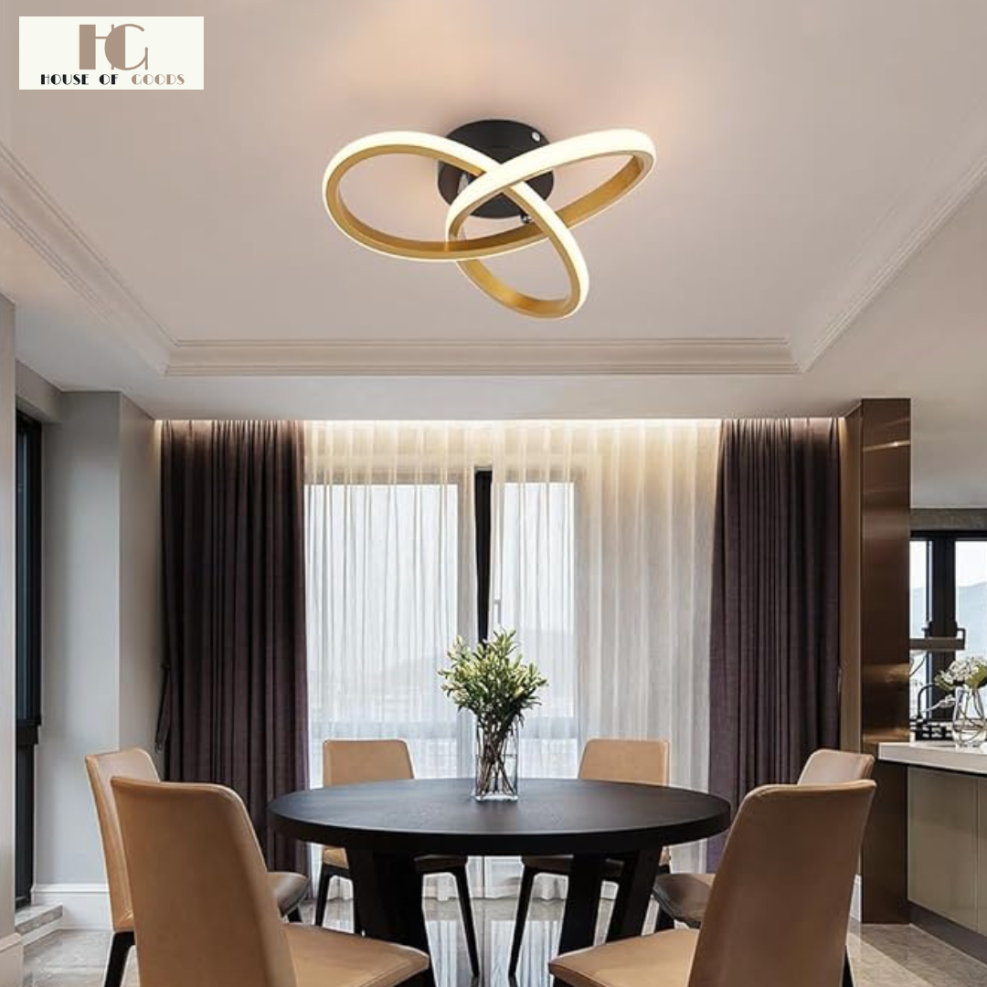 Spiral-Glow Ceiling Fixure