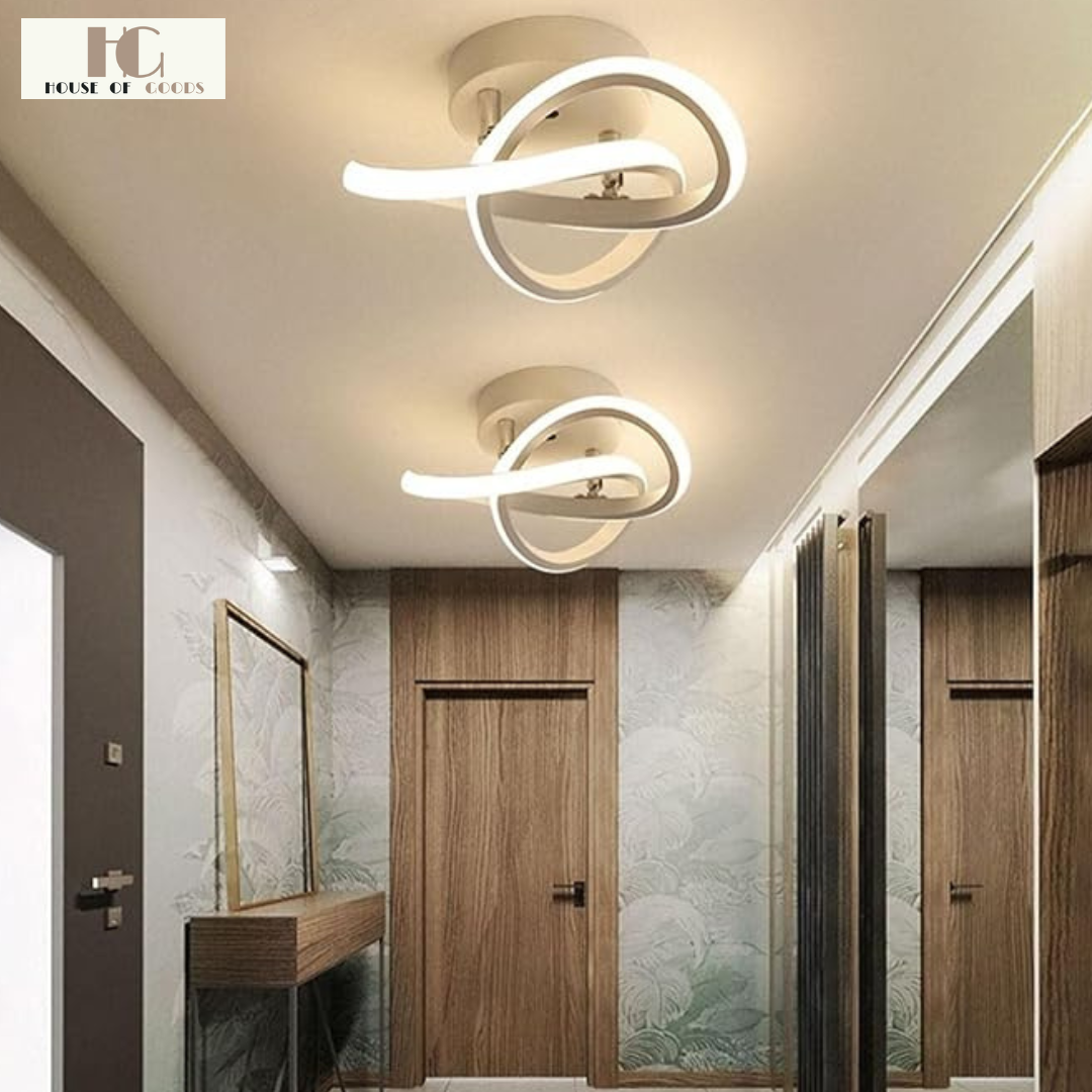 Spiral-Glow Ceiling Fixure