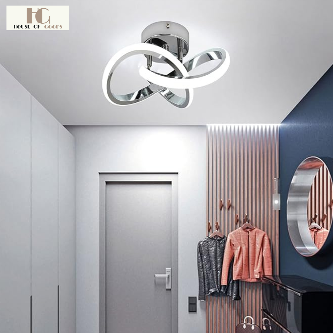 Spiral-Glow Ceiling Fixure