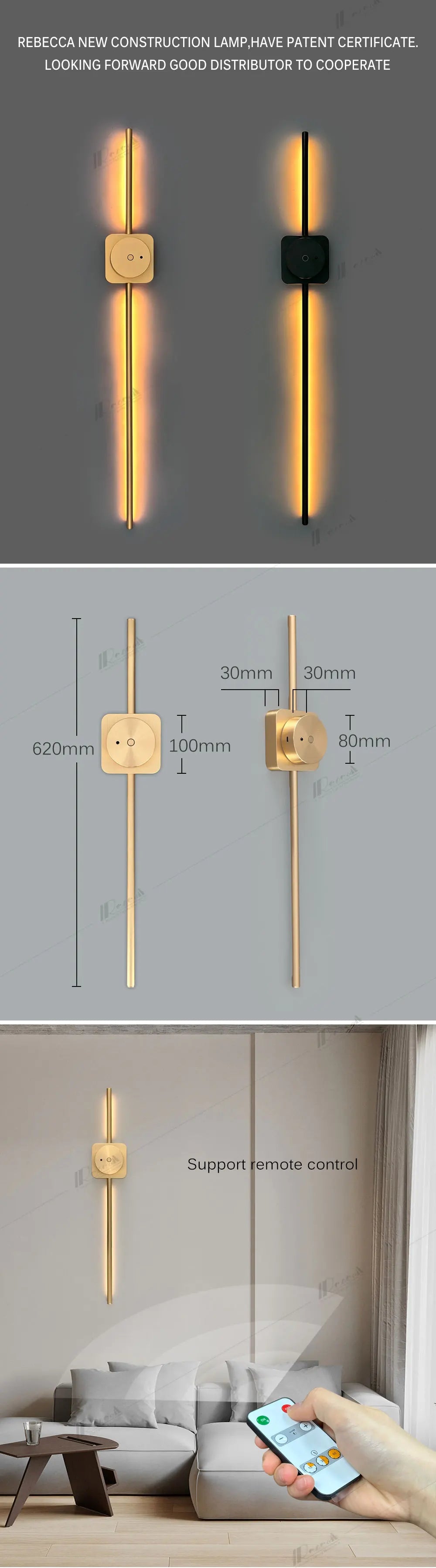 Rechargeable Wall Lamp On Battery Wireless Wall Lamps