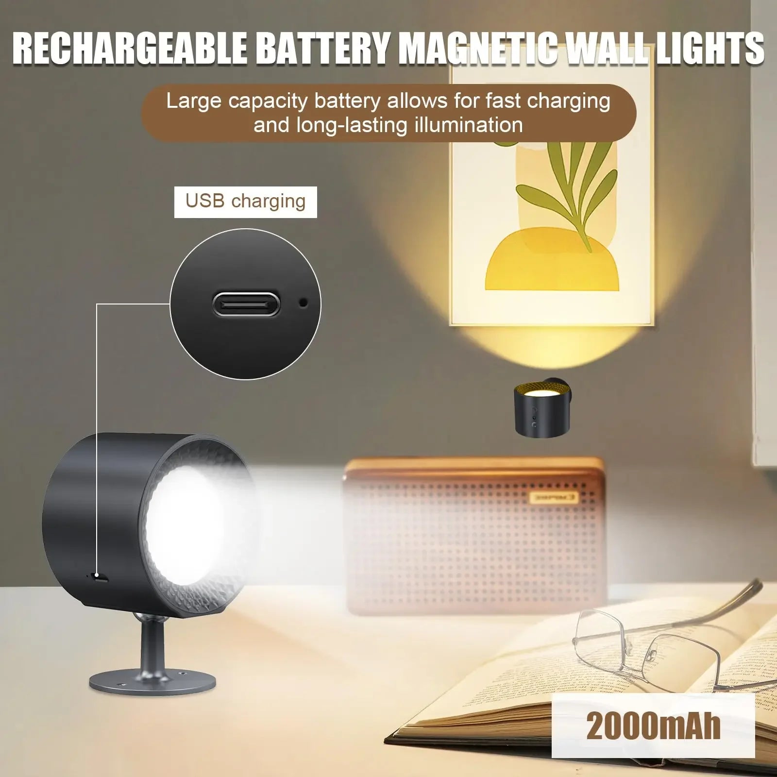 Wall Sconce Battery Operated LED Wall Mounted Lamps Dimming